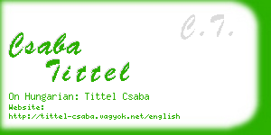 csaba tittel business card